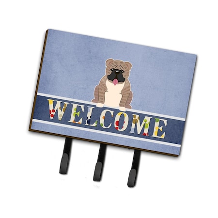 Carolines Treasures English Bulldog Grey Brindle Welcome Leash or Key Holder BB5707TH68